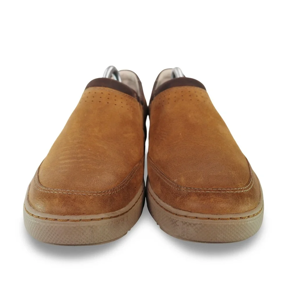 Clarks Gerald Step Slip-on Sneakers Mens 10M‎ Brown Leather 63517